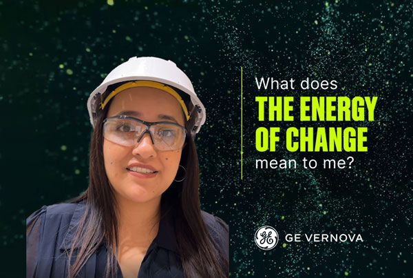 Particles Background with text "What does The Energy of Change mean to me?"