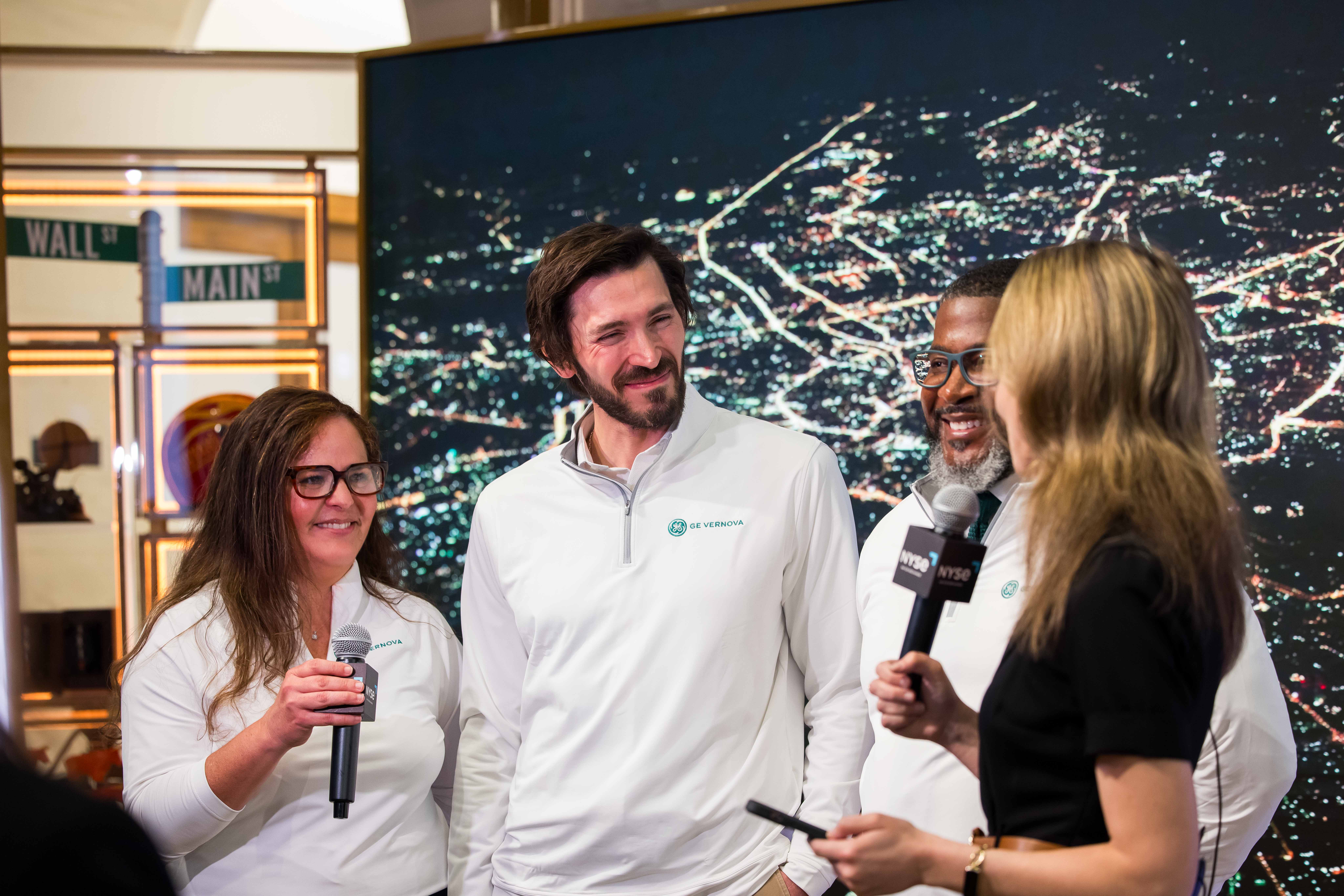 Employees are interviewed at NYSE