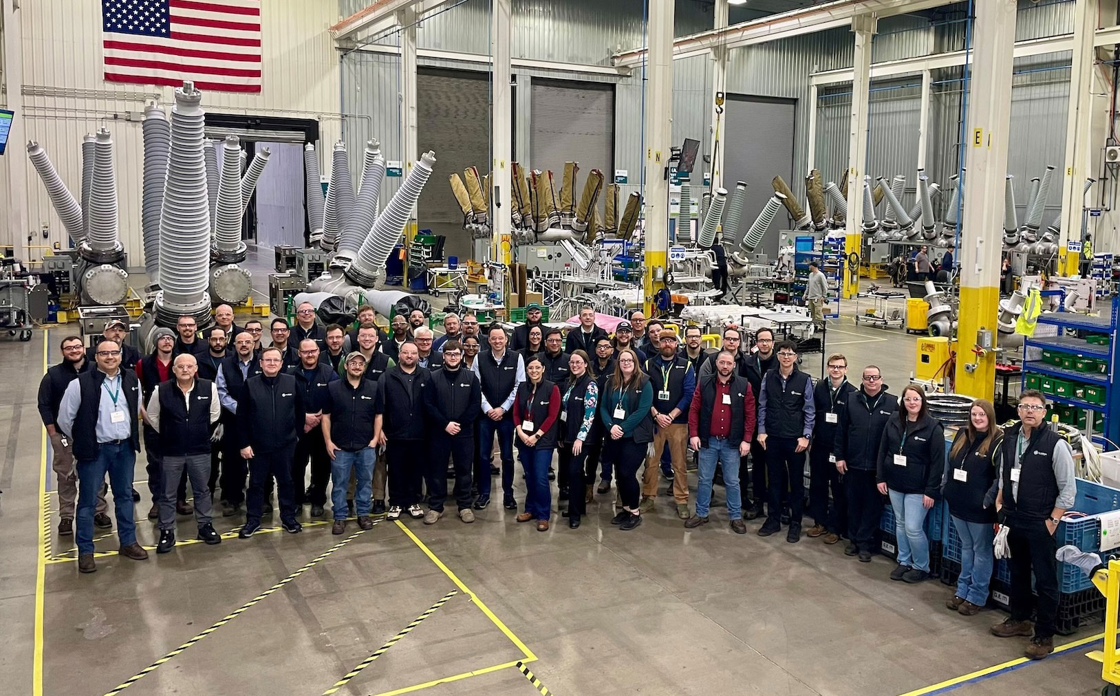 Group of employees at a Grid Systems site